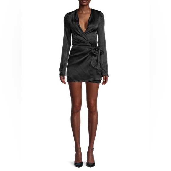 WeWoreWhat - COWL FRONT SATIN DRESS - Picture 3 of 4